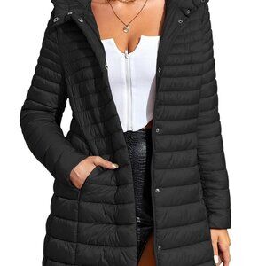 Quilted Puffer Jacket Lightweight Slim Fit Chic Winter Coat Classic Elegant